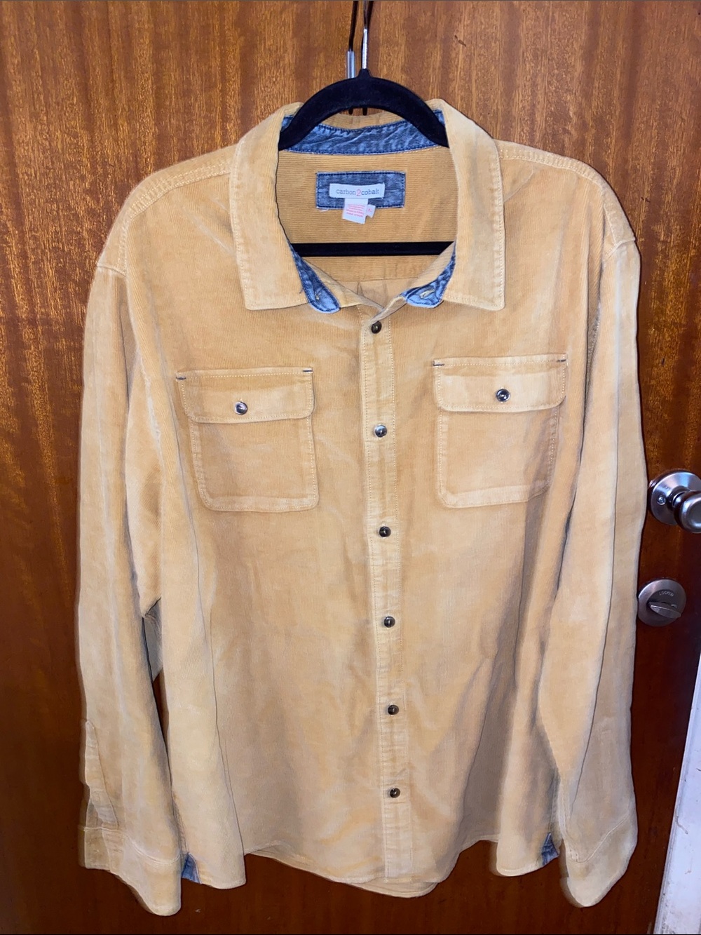 Men's Lightweight - fine wale- Corduroy Shirt Jacket in Tan -XL NWOT